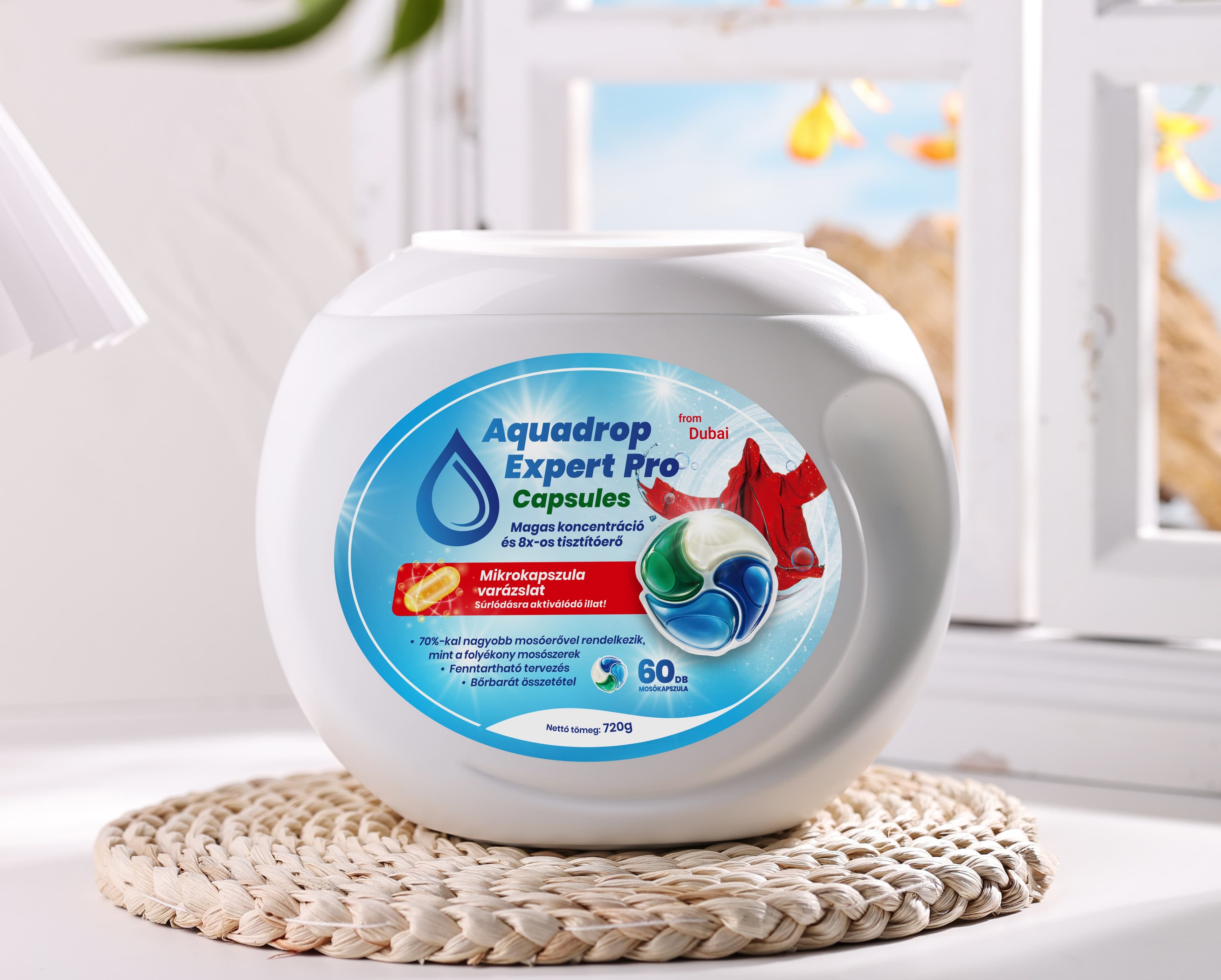 Aquadrop Expert Pro mosókapszula dobozos kiszerelésben